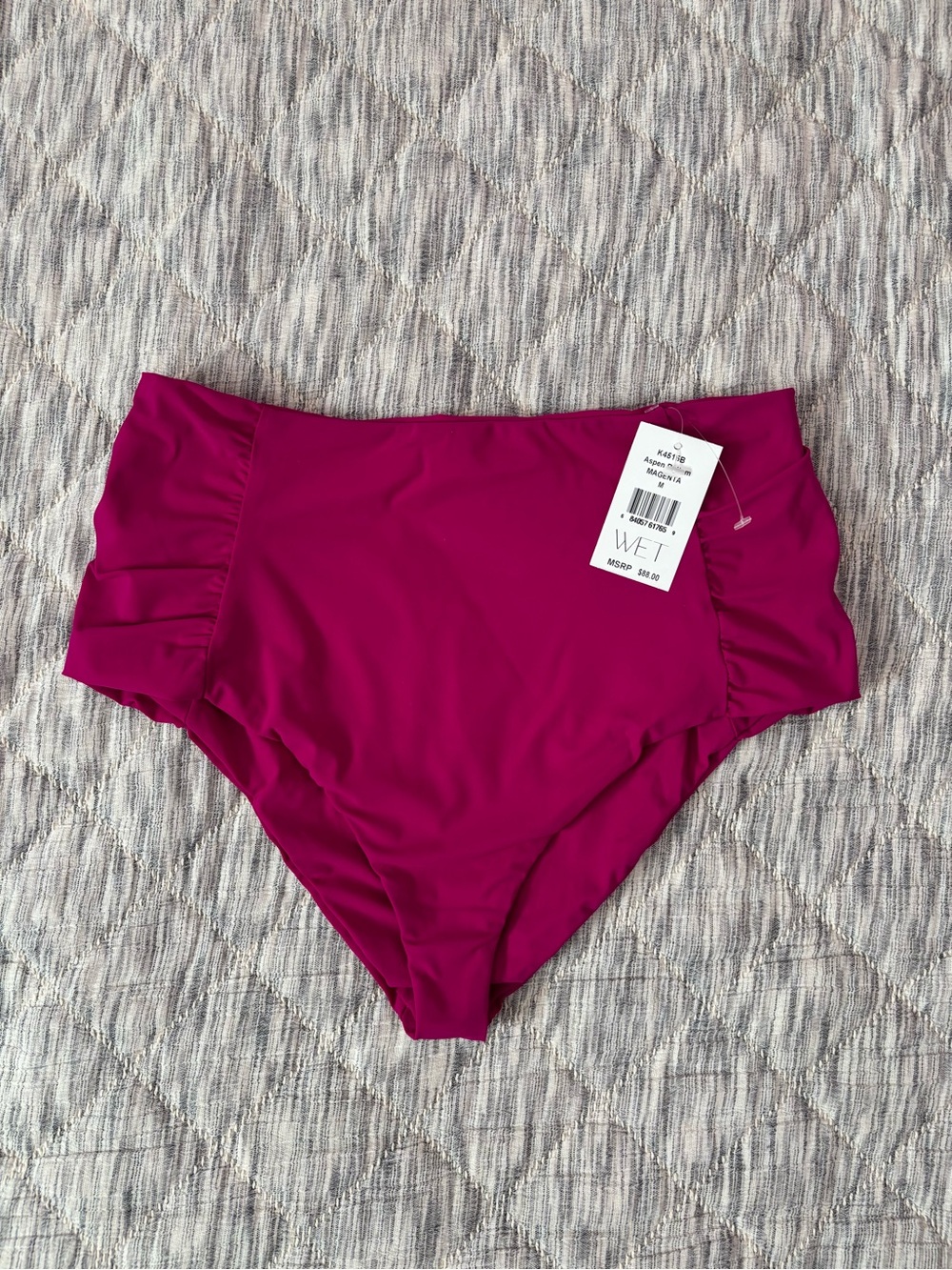 WET Swimwear Aspen Bikini Bottom In Magenta Sz Medium NWT -